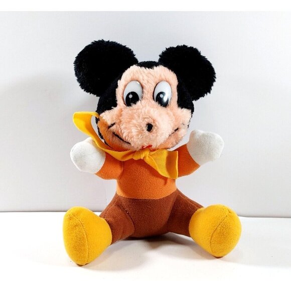 Vintage Disney Mickeys  Christmas Carol Stuffed Plush 7" Tiny Tim Mickey Mouse - Picture 1 of 4